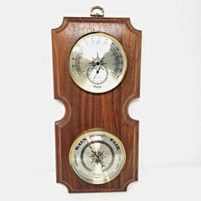 THARPE Weather Station Made in USA Thermometer Humidity Barometer 1999 Wood Vtg