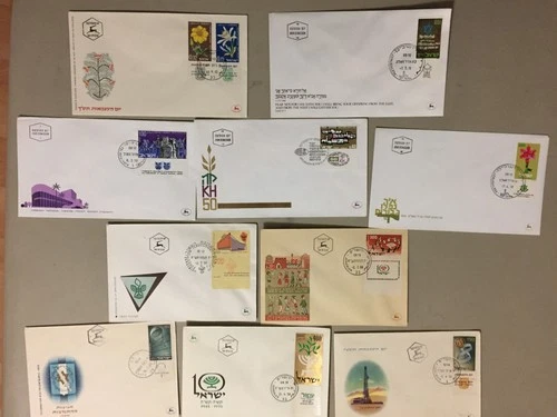 Twenty '50,'60,'70,'90 Israel fdc and special cancel covers