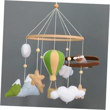 Handmade Felt Baby Mobile for Crib Boys, Adventure Theme Crib Toys Green