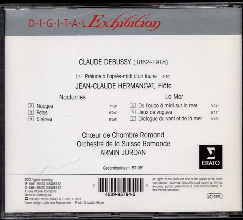 Debussy - La Mer - Armin Jordan CD Erato 1994 - Bild 2 von 2