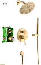 Sumerain Modern 1-Handle Shower Faucet System w/Hand Sprayer in Brushed Gold