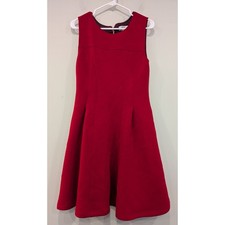 Anthropologie Maeve Ponte Fit And Flare Red Dress Size Small