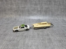 Corgi Toys Gift Set 37 Fiat & Power Boat Set Playworn - for resto