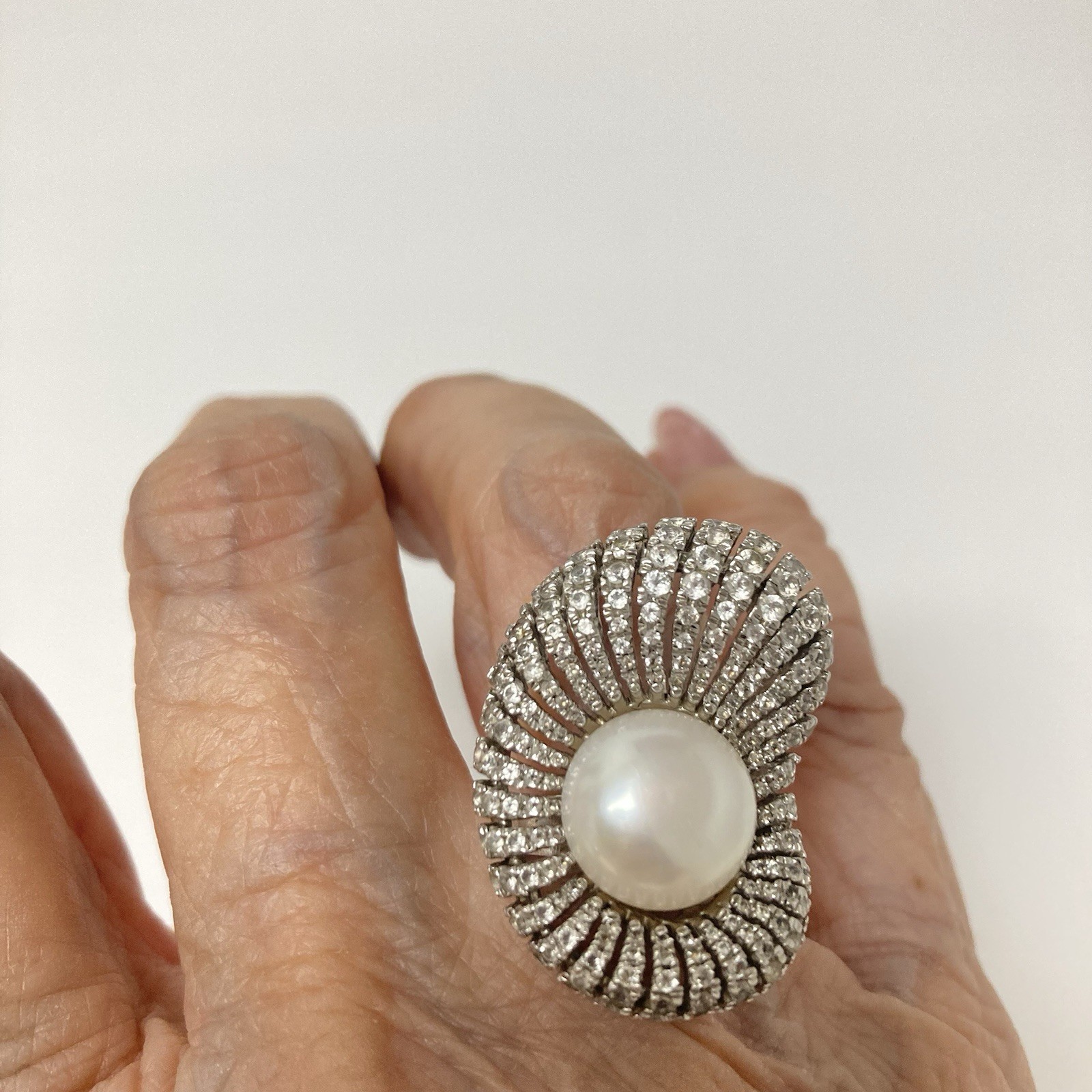 Cocktail Ring-8-Silver Statement - image 8