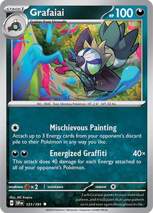 Reverse Holofoil - Grafaiai - 121/191 - SV08: Surging Sparks - NM