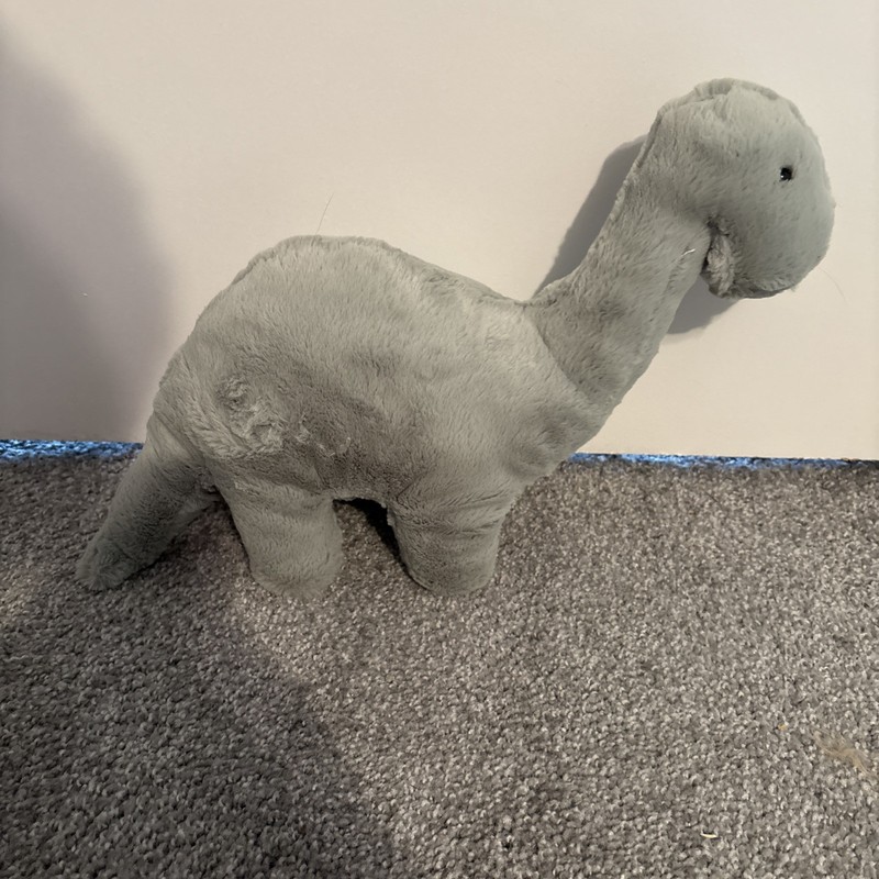 Jellycat London Fossilly Brontosaurus Dinosaur Stuffed Plush Dino Dinosaur