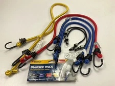6 Pack - Cargoloc 84074 Assorted Bungee Cords - (1) 10", (1) 18",(2) 24",(2) 30"