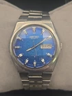 Seiko Automatic 37mm Blue Day/Date Dial Mens Watch 6309-8049