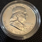 1958 Franklin Half Dollar 90% Silver Proof No Mint Mark In Capsule Estate Coins