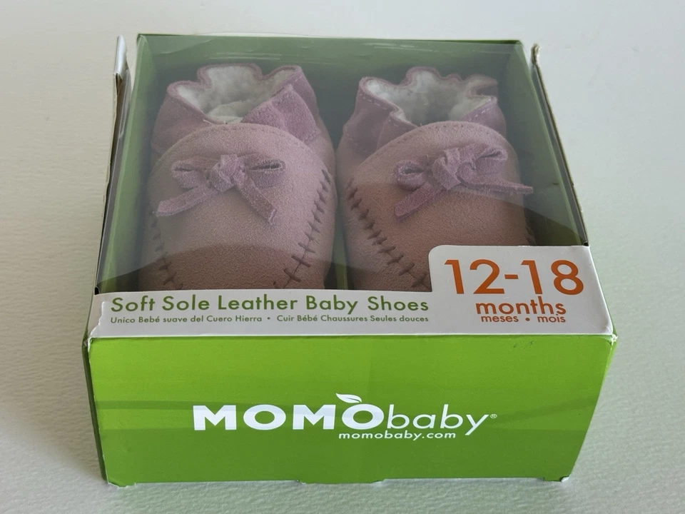 Zapatos Momo Bebé Niñas Suela Suave Cuero Floral Sin Cordones Color Rosa 12-18 Meses Foto 3 de 4