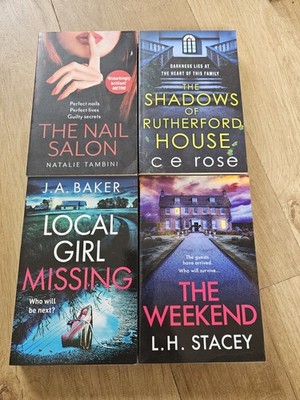 4 Brand New Never Been Read Thriller Books By Various Authors.