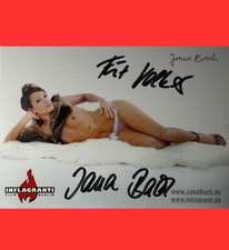 Jana Bach Original signierte Autogrammkarte Erotik Model Signatur Karte 1