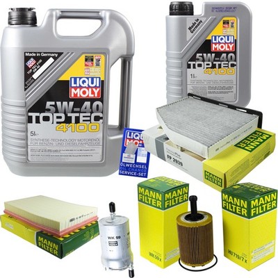INSPEKTIONSKIT FILTER LIQUI MOLY ÖL 6L 5W-40 für Audi A3 Sportback 8PA 3.2 V6