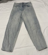 Wild Fable Denim Womens Mid Rise 90 s Relaxed Straight Light Blue Jeans Size 6