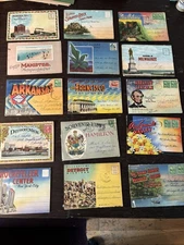 Lot Of Vintage Souvenir Postcard Folders 1940s