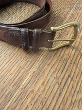 Polo Ralph Lauren Brown Leather Dress Belt - Men's Size 38