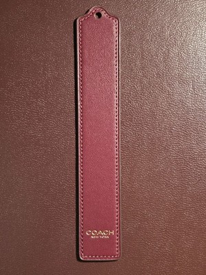 Coach Leather Bookmark Maroon Burgundy COACH NEW YORK Made in Vietnam (No box)