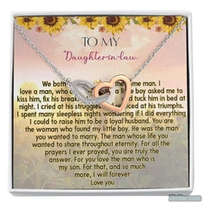 Daughter In Law Pendant Necklace from Mother In Law, Love You Jewelry Birthday