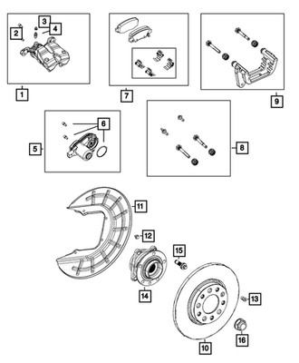 Genuine Mopar Disc Brake Caliper Assembly Right Remanufactured R8263295AA