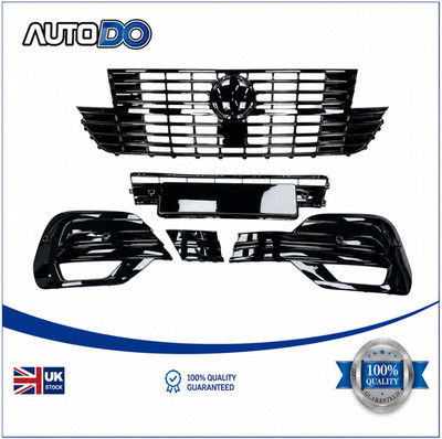 VW TRANSPORTER T 6.1 GLOSS BLACK MAIN GRILLE UPPER AND LOWER SET 2020-2024
