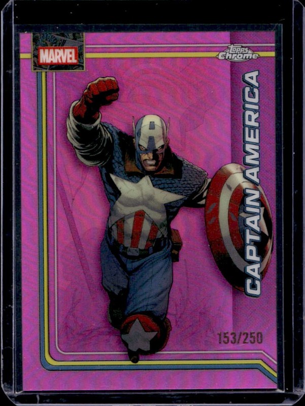 2026 Topps Chrome Marvel Comics Captain America Pink Refractor #/250