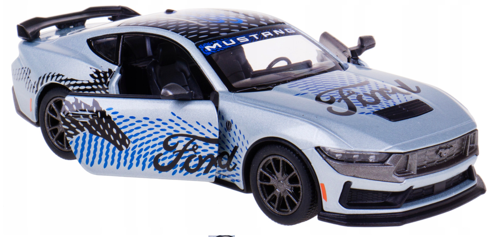2024 Ford Mustang Dark Horse Model Car Diecast Toy Silver 1:38 Scale Kinsmart