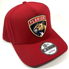 New Era Florida Panthers Red NHL Exclusive 9FIFTY A-Frame Snapback Hat Cap