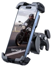 Lamicall Motorcycle Phone Mount, Bike Phone Holder - Metal Lock Upgrade Quick