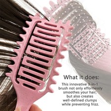 Detangling Hair Brush & Wide-Tooth Comb for Curly, Straight, Long & Short Hair
