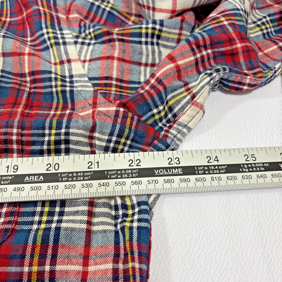 Vintage McGregor 1950s Plaid Flannel Shirt M/L Nylon Loop Collar 16 Neck Tartan - Image 4 of 4