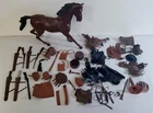 Y-148 VINTAGE 1960/70'S MARX BEST OF THE WEST FLAME HORSE & ACCESSORIES!