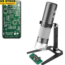 4K WiFi Microscope Portable Handheld LED Magnification Kids Students Engineers