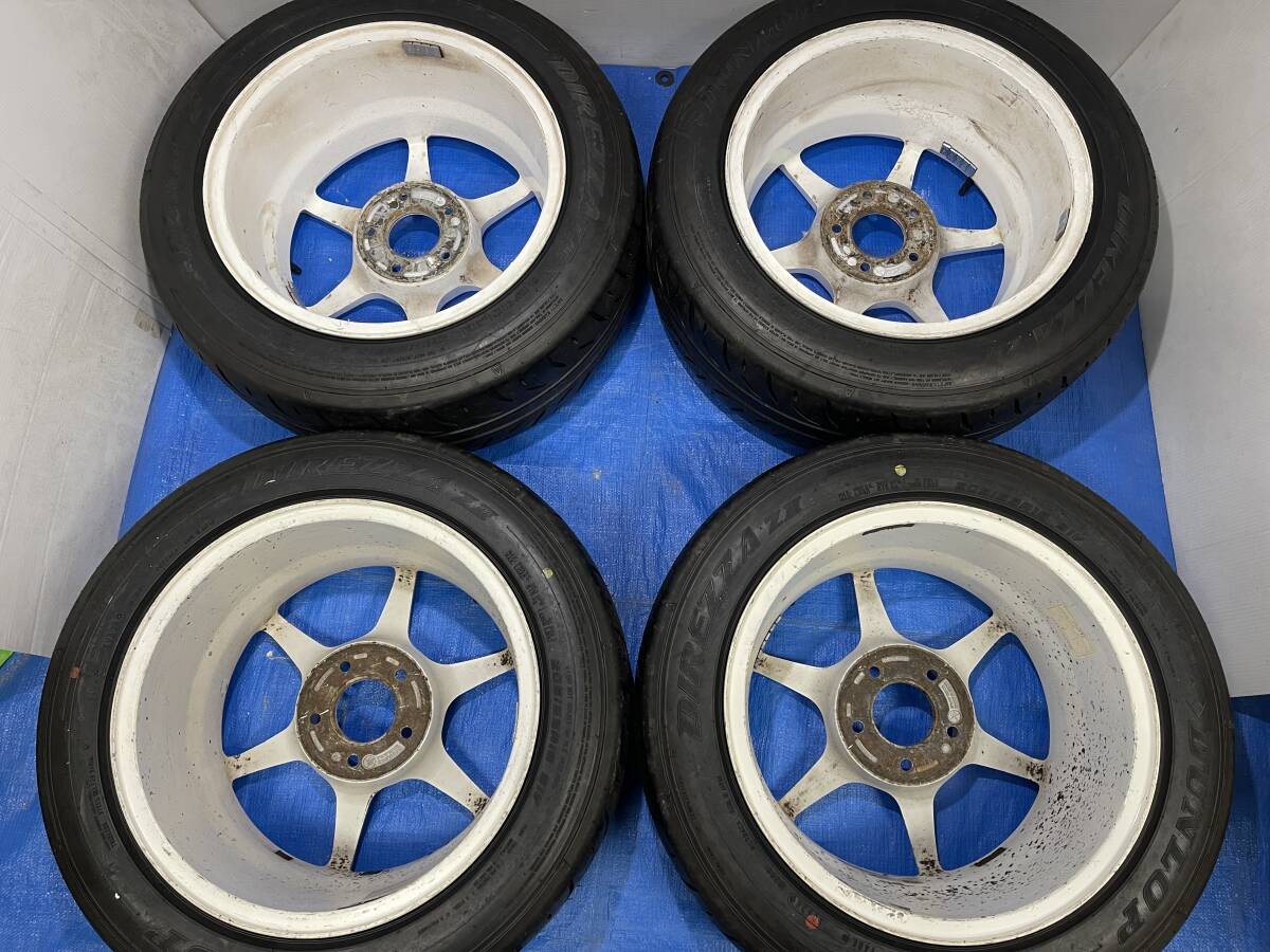 JDM Buddy Club P1 Racing 4Wheels no tires 16x7.5+32 5x114.3 White