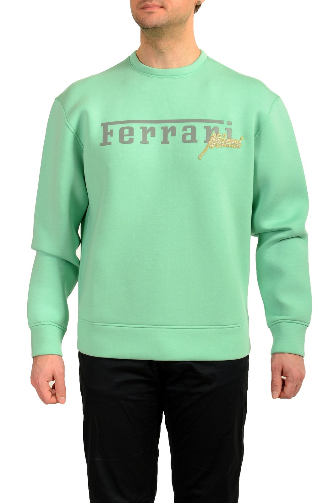 Scuderia Ferrari Mens Mint Embellished F-Lunga Sweatshirt Sweater US L IT 52 24990₽