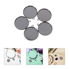 20 Pcs Pendant Trays Base Metal Connector Pendants Charms Cabochon Bezel