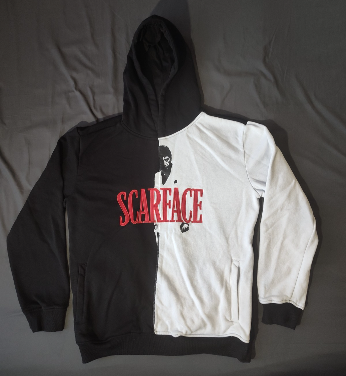 SCARFACE x REASON Hoodie Mens L Sweatshirt Black White Al Pacino