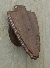 Black Walnut Arrowhead Deer European Skull Mnt Wall/Table Pedestal