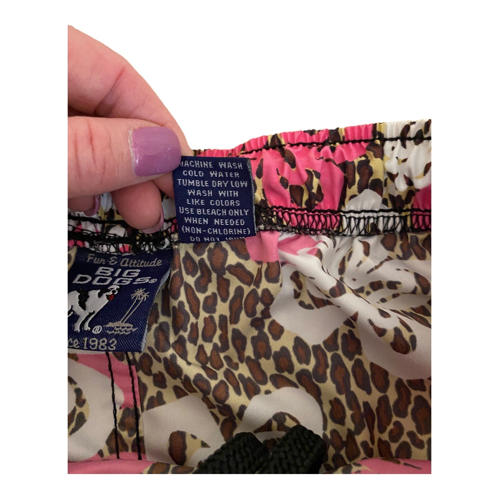 Big Dog Women’s Board Shorts Tropical Pink/White/Brow… Gem