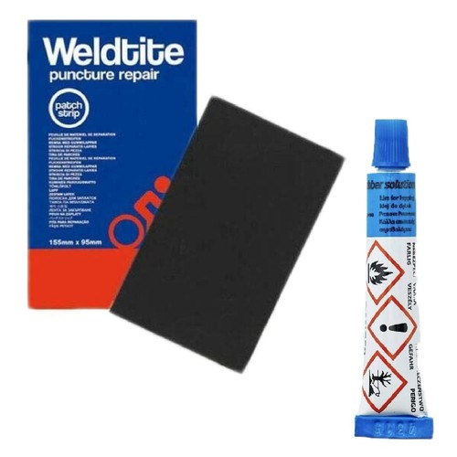 WELDTITE BIKE INNER TUBE PUNCTURE REPAIR KIT BUTYL RUBBER PATCH STRIP