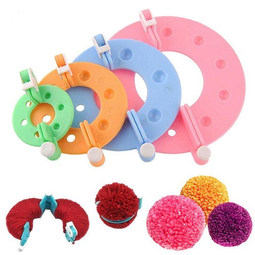 Pompom Maker 4-size Pom Poms Bobble Maker Kit Knitting Crafts Fuzz Tool ...