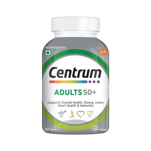 Centrum Adulte 50+, Multivitamine N°1 au Monde avec Calcium, Vitamine D3 21 autres