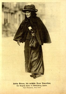 Hetty Green die reichste Frau Amerikas feierte ihren 80.Geburtstag c.1913
