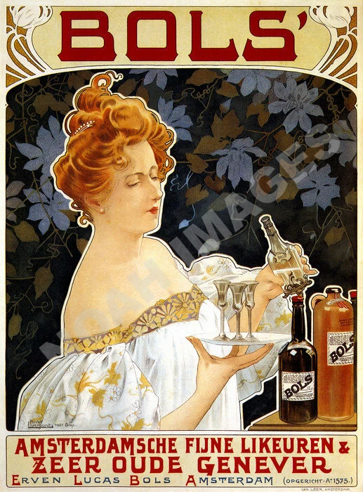 Пару постеров старой рекламы алкоголя. Ликеры Bols История,Алкоголь,Ликеры,Реклама