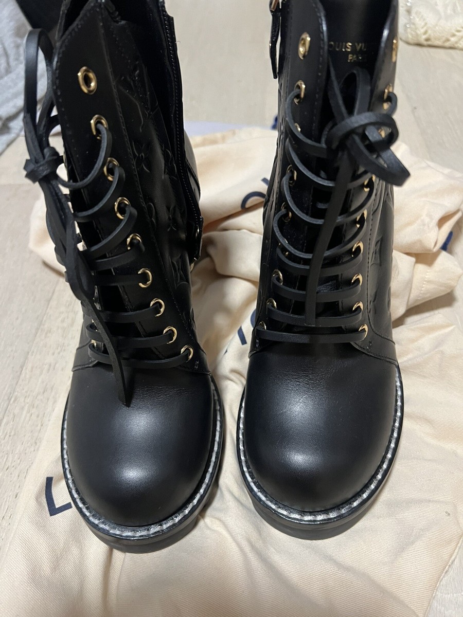 Louis Vuitton Star Trail Ankle Boots, Black On Black Louis Vuitton Star Trail Ankle Boots, Black On Black