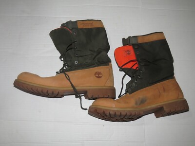 Timberland Premium Gaiter Boots Mens Size 12 Tan/Green (03885
