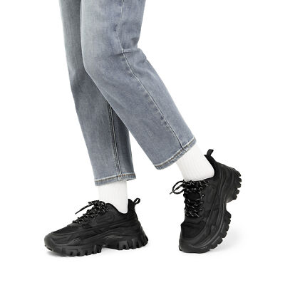 Women's Chunky Platform Fashion Sneakers Lace-Up Lightweight Athletic Shoes 