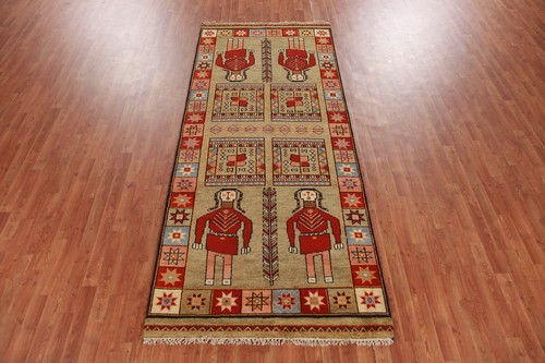 Elegance Redefined Hand-Knotted Heriz Serapi Indian Runner Rug 4x10 ft - Picture 3 of 19