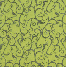 K Company, 12x12 Single Sided, Halloween Whimsy, Green Swirl Glitter, Stripe