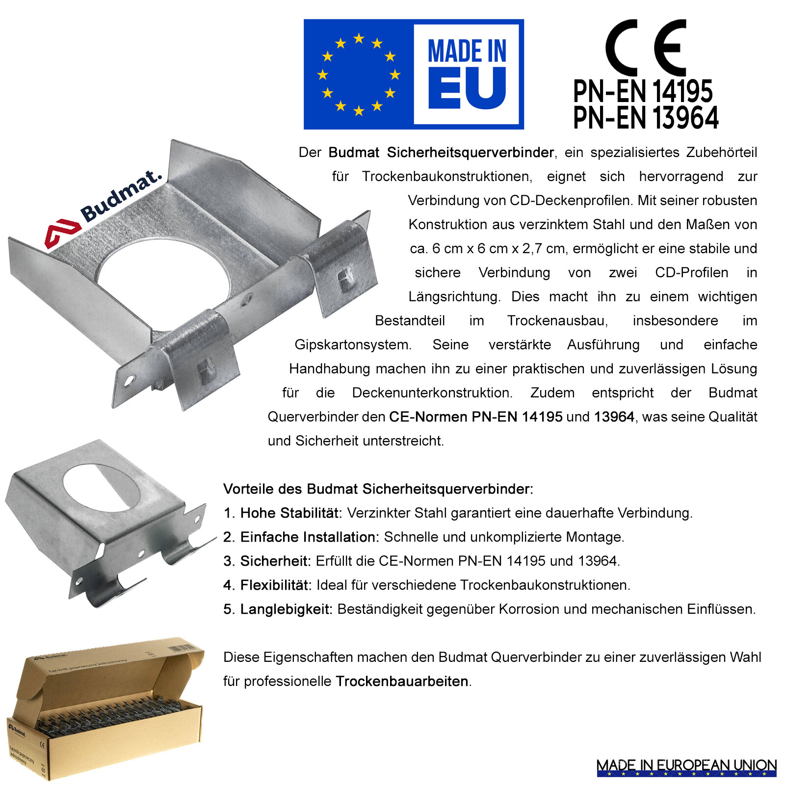 Direktabhänger Ankerhänger Kreuzverbinder ua Trockenbau Zubehör Profil CD 60/27