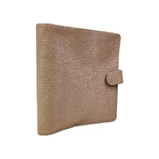 Print Pression Beige Tan Textured Pocket Ringed Planner Cover 10"×9"